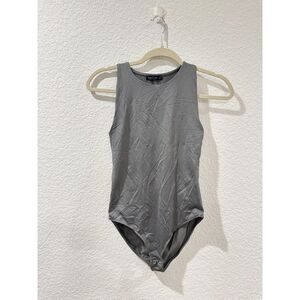 Double Lined Bodysuit - Gray NWT